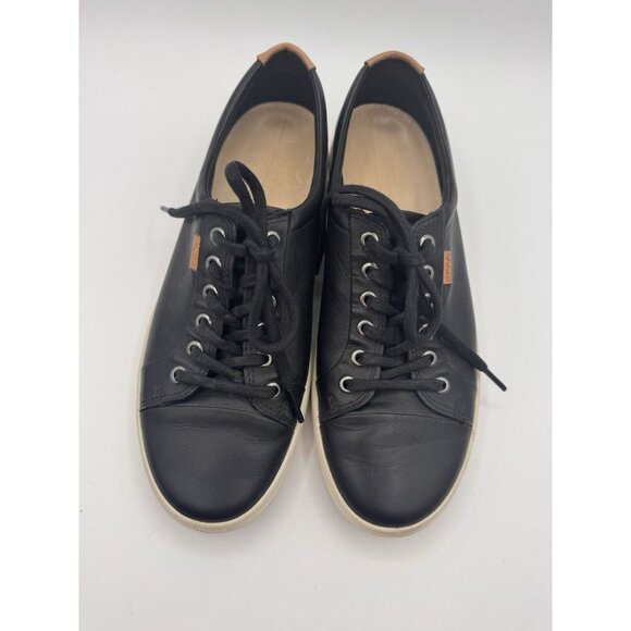Ecco Sneakers Soft 7 Low Womens Size 9-9.5 Black Casual Walking Lace Up Shoes - Picture 4 of 16